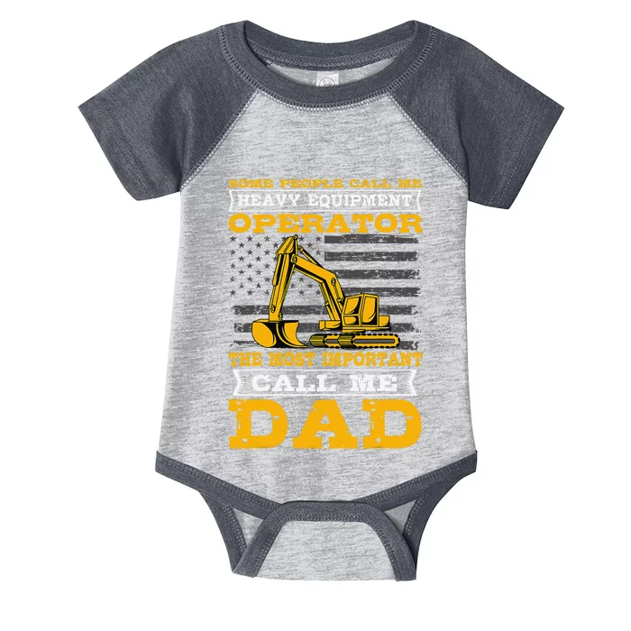 Heavy Equipment Operator Excavator Fathers Day Dad Infant Baby Jersey Bodysuit