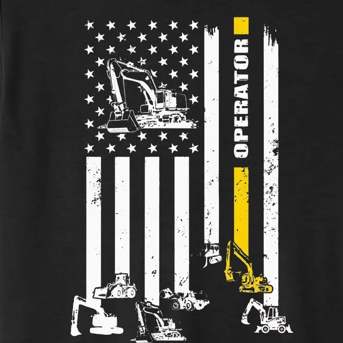 Heavy Equipment Operator USA Flag Operator Gift ChromaSoft Performance T-Shirt