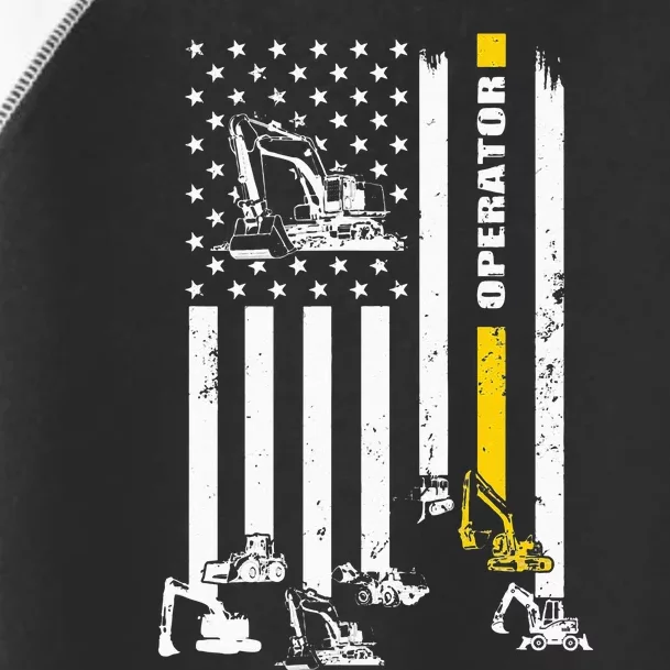 Heavy Equipment Operator USA Flag Operator Gift Toddler Fine Jersey T-Shirt