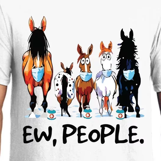 Horses Ew People Funny Horse Animal Lovers Gifts Pajama Set