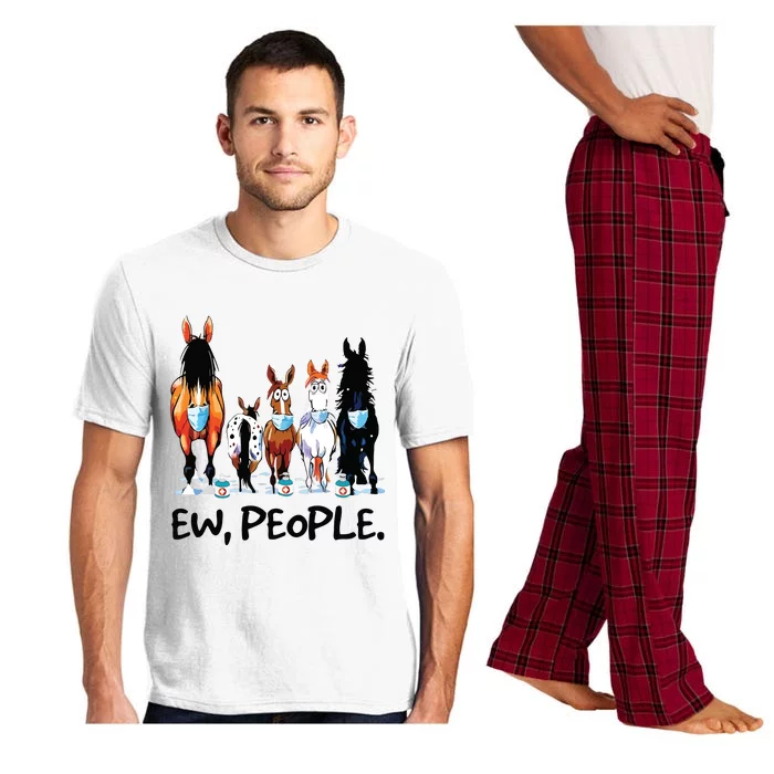 Horses Ew People Funny Horse Animal Lovers Gifts Pajama Set