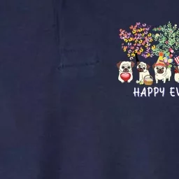 Happy Everything Pug Dog Seasons All Year Tree Lover Pug Softstyle Adult Sport Polo