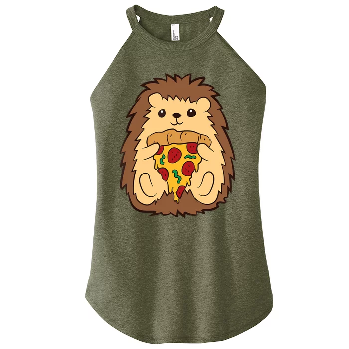 Hedgehog Eating Pizza Fast Food Pizza Hedgehog Women’s Perfect Tri Rocker Tank