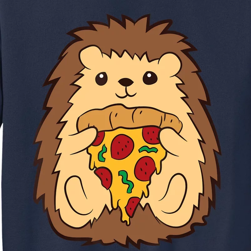 Hedgehog Eating Pizza Fast Food Pizza Hedgehog Sweatshirt