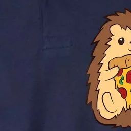 Hedgehog Eating Pizza Fast Food Pizza Hedgehog Softstyle Adult Sport Polo