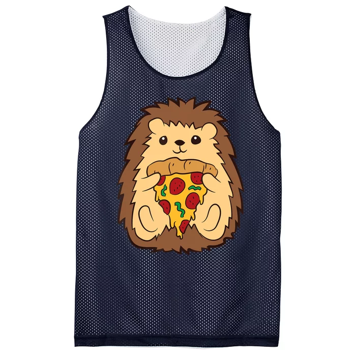 Hedgehog Eating Pizza Fast Food Pizza Hedgehog Mesh Reversible Basketball Jersey Tank