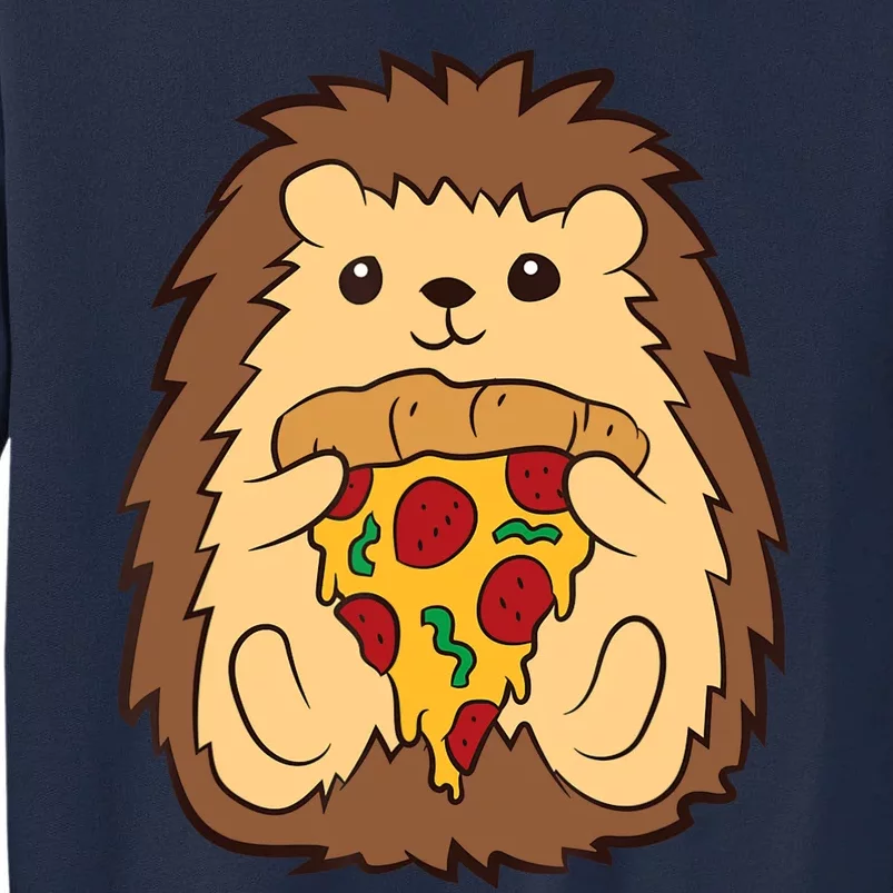 Hedgehog Eating Pizza Fast Food Pizza Hedgehog Tall Sweatshirt