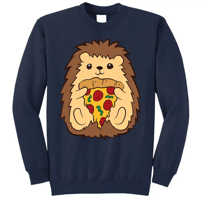 Hedgehog Eating Pizza Fast Food Pizza Hedgehog Tall Sweatshirt