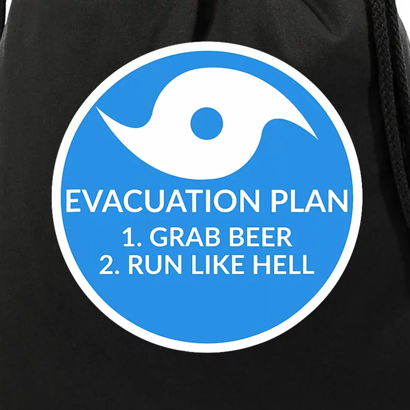 Hurricane Evacuation Plan Funny Drawstring Bag