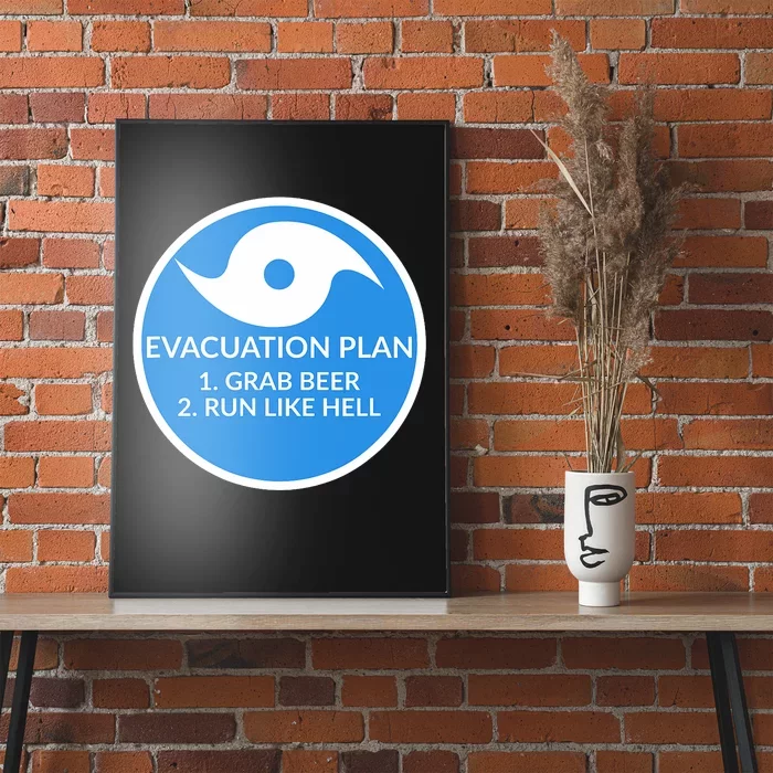 Hurricane Evacuation Plan Funny Poster