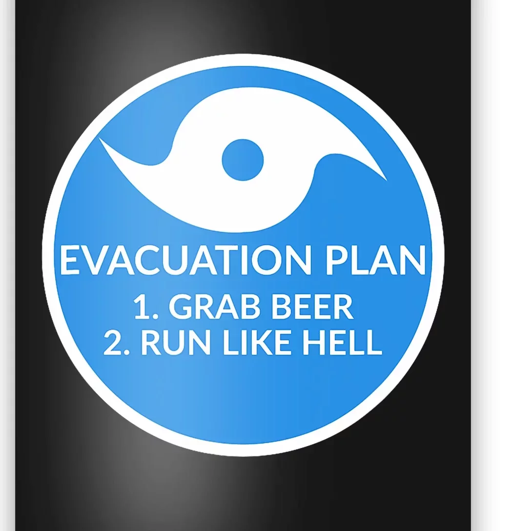 Hurricane Evacuation Plan Funny Poster