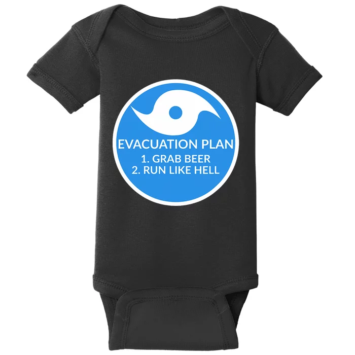 Hurricane Evacuation Plan Funny Baby Bodysuit