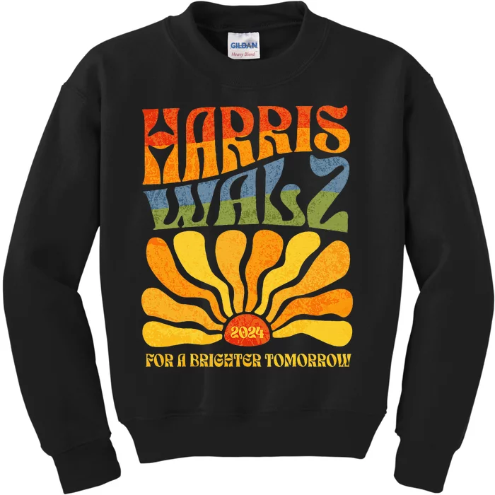 Harris Election President Walz 2024 47 Feminism Women Cat Premium Kids Sweatshirt