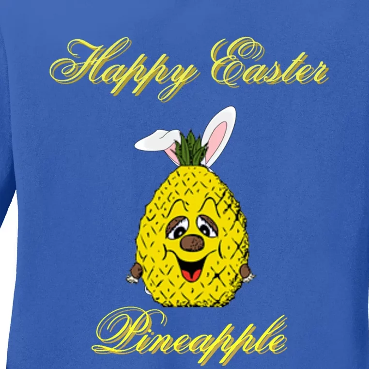 Happy Easter Pineapple The Vegetable That Makes You Laugh Cool Gift Ladies Long Sleeve Shirt