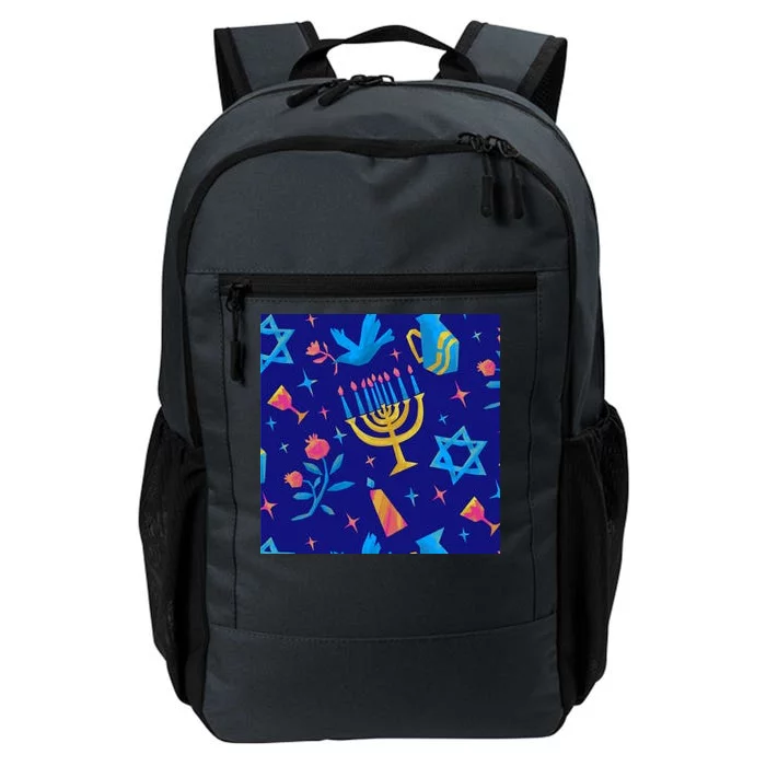 Hanukkah Elements Pattern Daily Commute Backpack