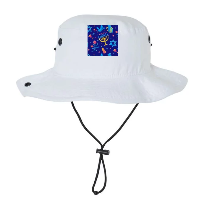 Hanukkah Elements Pattern Legacy Cool Fit Booney Bucket Hat