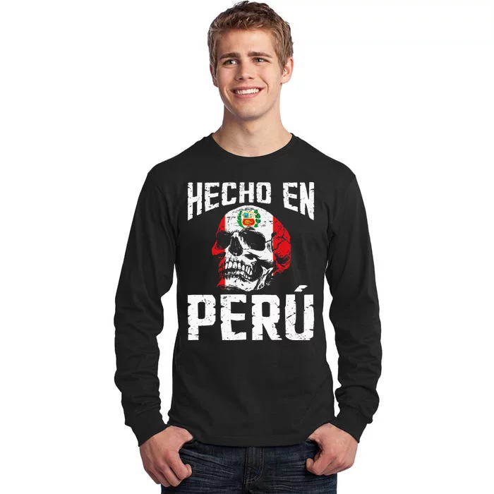 Hecho En Perú Peruvian Heritage Peruvian Flag Peru Tall Long Sleeve T-Shirt