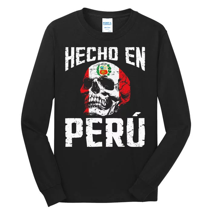 Hecho En Perú Peruvian Heritage Peruvian Flag Peru Tall Long Sleeve T-Shirt