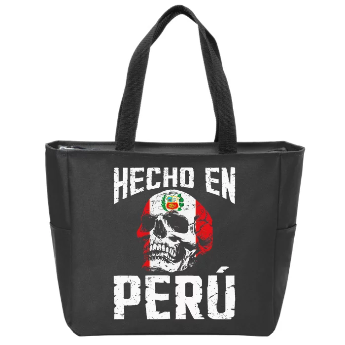 Hecho En Perú Peruvian Heritage Peruvian Flag Peru Zip Tote Bag