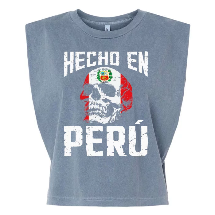 Hecho En Perú Peruvian Heritage Peruvian Flag Peru Garment-Dyed Women's Muscle Tee