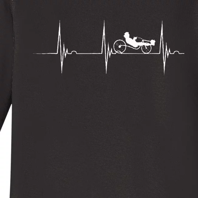 Heartbeat EKG Pulse Recumbent Bike Triker Recumbent Trike Baby Long Sleeve Bodysuit