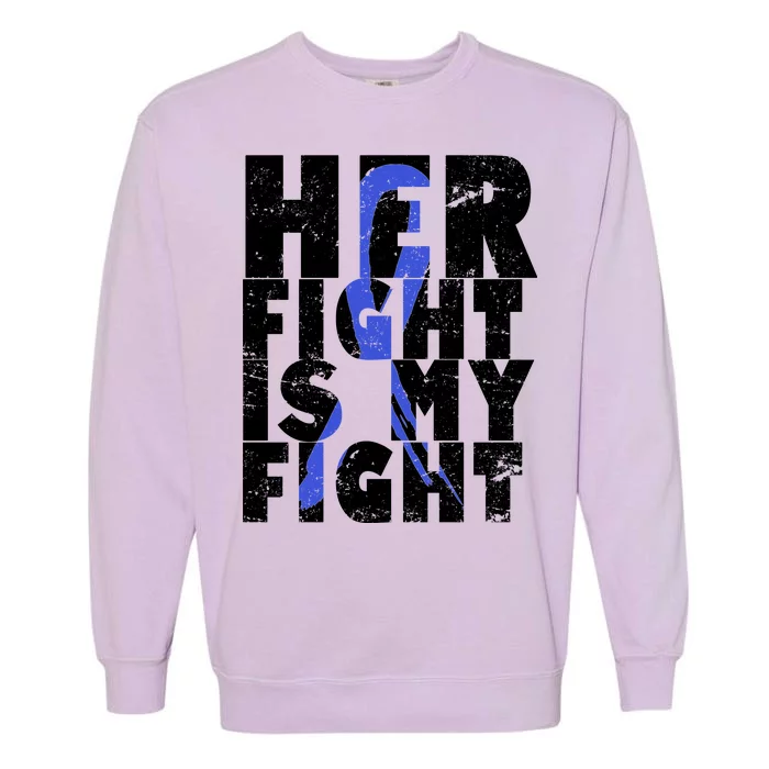 Her Fight ALS  Awareness Garment-Dyed Sweatshirt