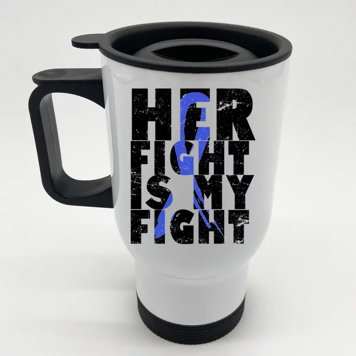 Her Fight ALS  Awareness Front & Back Stainless Steel Travel Mug