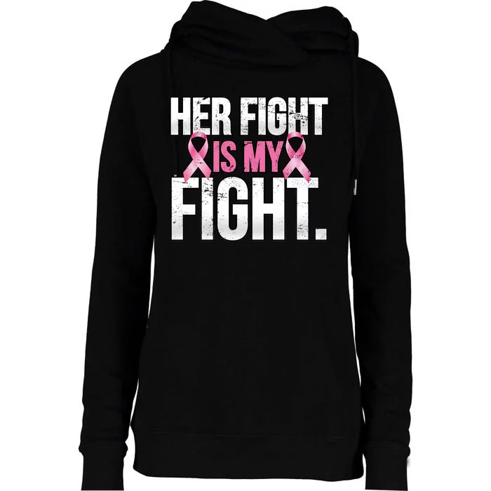 Her Fight Is My Fight Womens Funnel Neck Pullover Hood