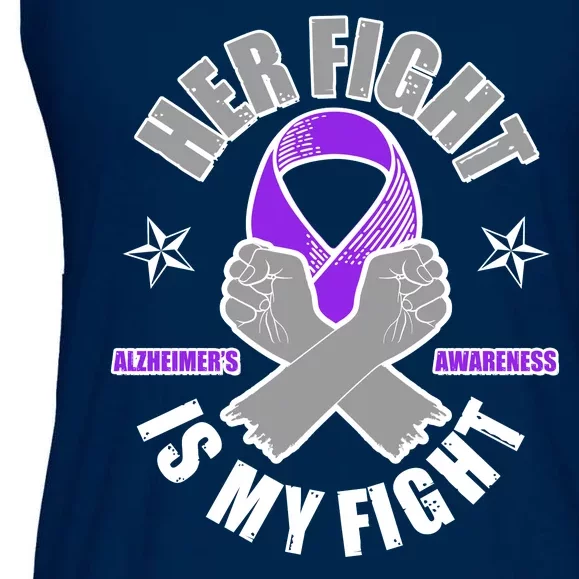 Her Fight Is My Fight Alzheimer's Awareness Ladies Essential Flowy Tank