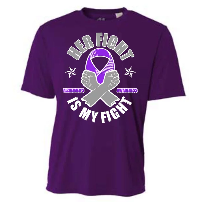 Her Fight Is My Fight Alzheimer's Awareness Cooling Performance Crew T-Shirt