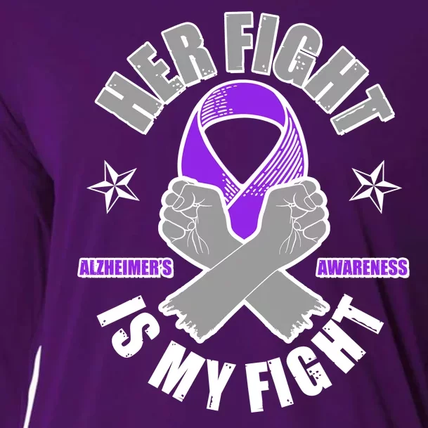 Her Fight Is My Fight Alzheimer's Awareness Cooling Performance Long Sleeve Crew