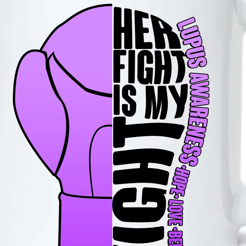 Her Fight is My Fight Lupus Awareness Black Color Changing Mug