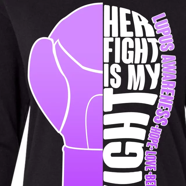 Her Fight is My Fight Lupus Awareness Womens Cotton Relaxed Long Sleeve T-Shirt