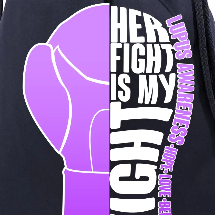 Her Fight is My Fight Lupus Awareness Drawstring Bag