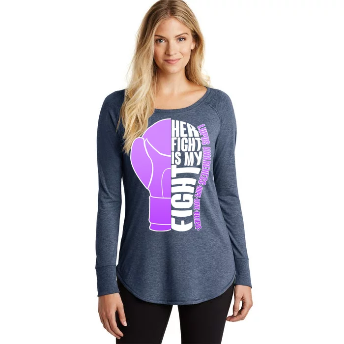 Her Fight is My Fight Lupus Awareness Women's Perfect Tri Tunic Long Sleeve Shirt