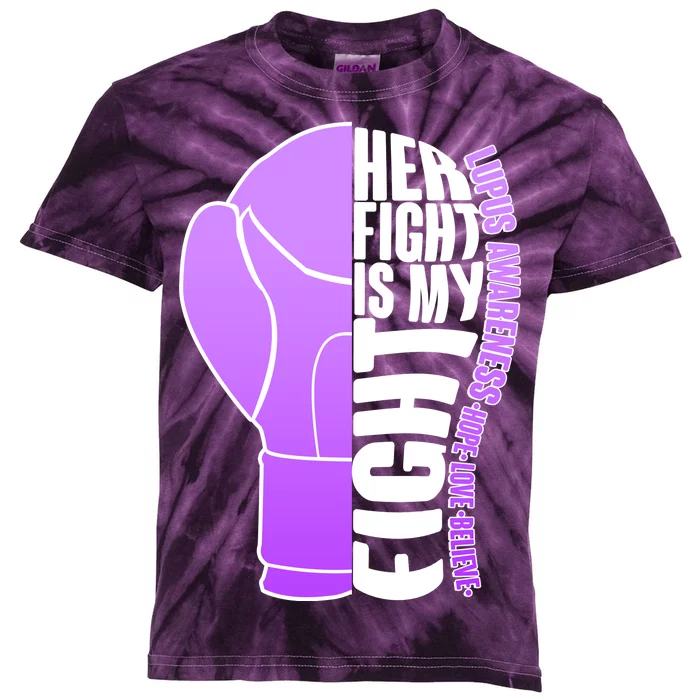 Her Fight is My Fight Lupus Awareness Kids Tie-Dye T-Shirt