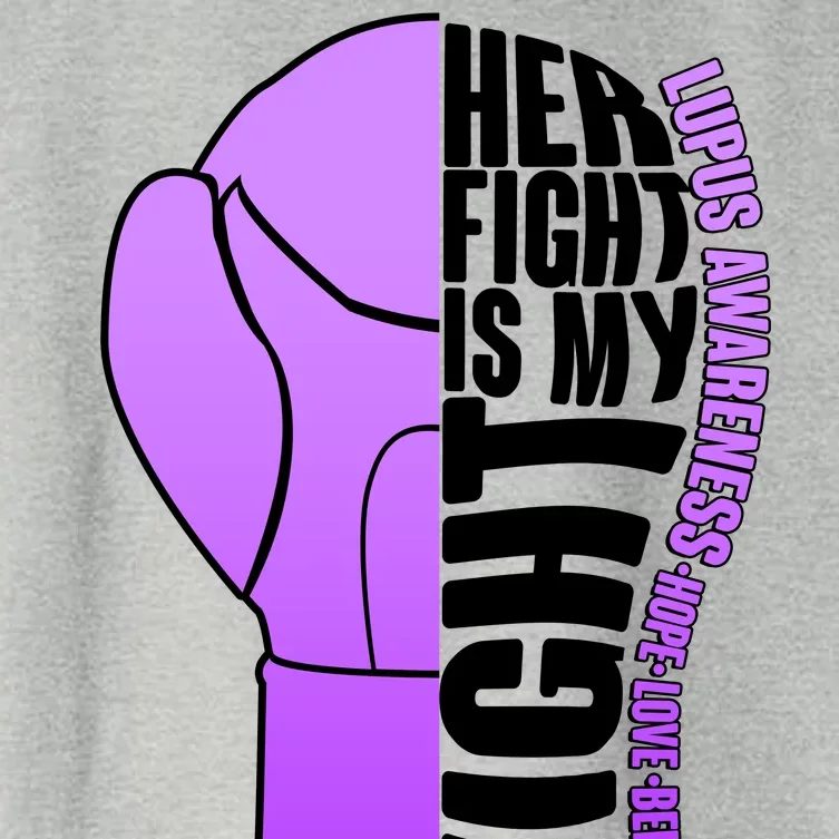 Her Fight is My Fight Lupus Awareness Women's Crop Top Tee