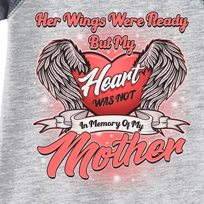 Her Wings Were Ready But My Heart Was Not In Memory Of My Mother Infant Baby Jersey Bodysuit