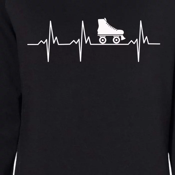 Heartbeat Ecg Roller Skates Roller Skating Inline Skating Gift Womens California Wash Sweatshirt