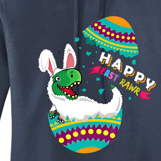 Happy East Rawr Cute Bunny Costume Ears Happy Easter Day Funny Gift Women's Pullover Hoodie