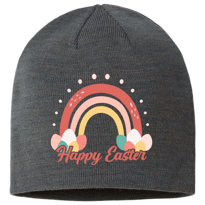 Happy Easter Rainbow Holiday 8 1/2in Sustainable Knit Beanie