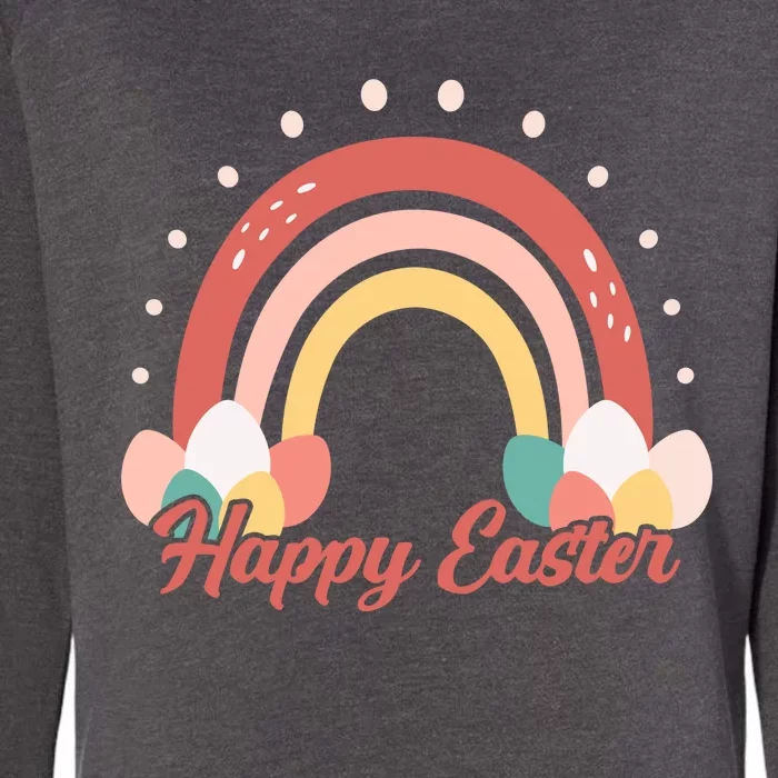 Happy Easter Rainbow Holiday Womens California Wash Sweatshirt