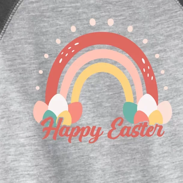 Happy Easter Rainbow Holiday Toddler Fine Jersey T-Shirt