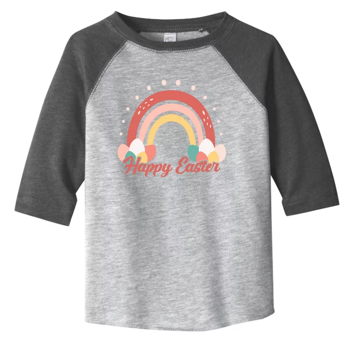 Happy Easter Rainbow Holiday Toddler Fine Jersey T-Shirt