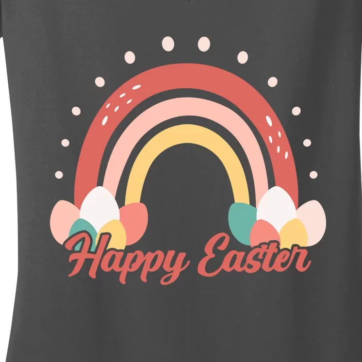 Happy Easter Rainbow Holiday Women's V-Neck T-Shirt