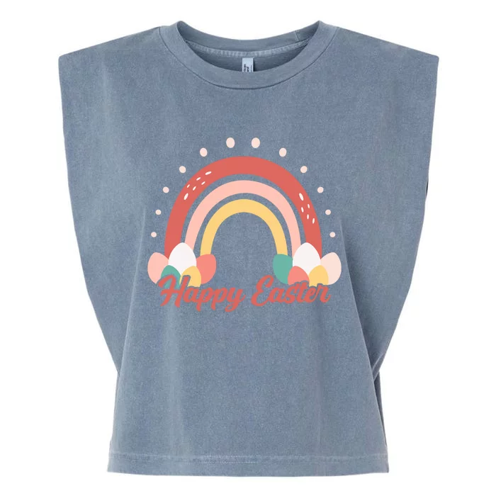 Happy Easter Rainbow Holiday Garment-Dyed Women's Muscle Tee