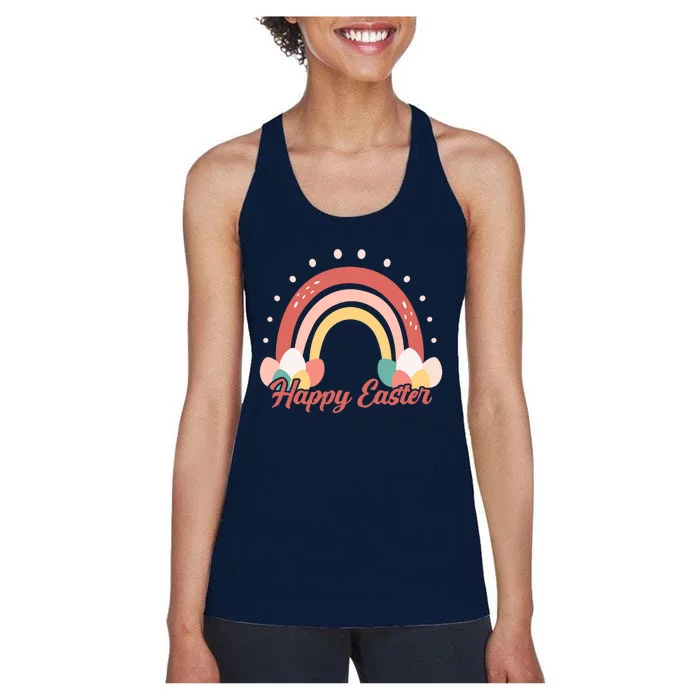 Happy Easter Rainbow Holiday Women's Racerback Tank