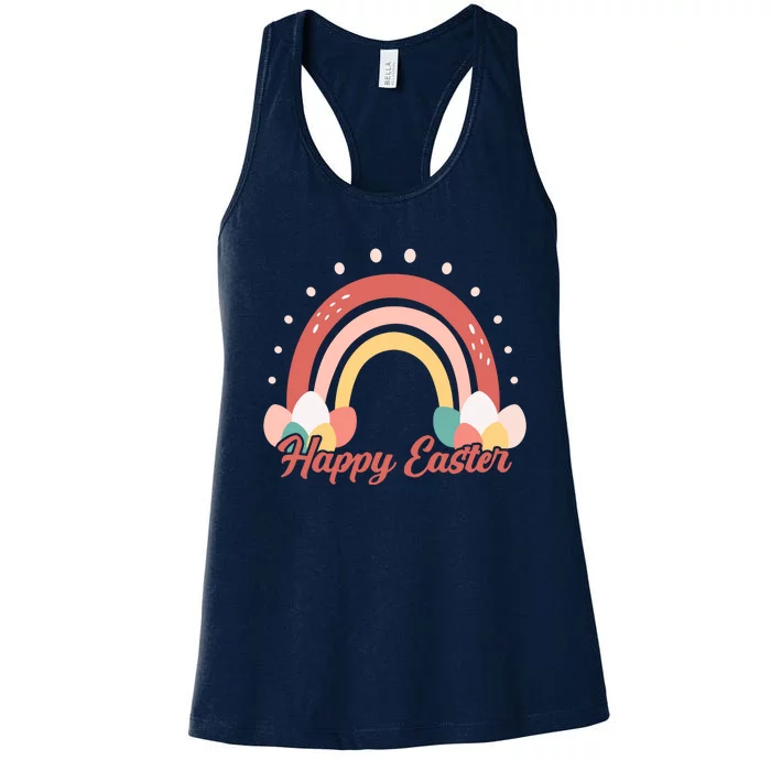 Happy Easter Rainbow Holiday Women's Racerback Tank