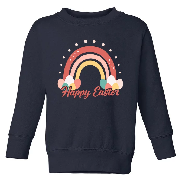 Happy Easter Rainbow Holiday Toddler Sweatshirt