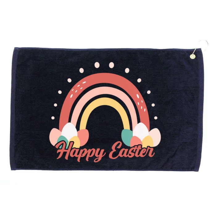 Happy Easter Rainbow Holiday Grommeted Golf Towel